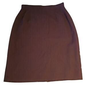 2/$30 Vintage Emanuel Ungaro Pencil Skirt Chocolate Brown Size 8 / Size 42